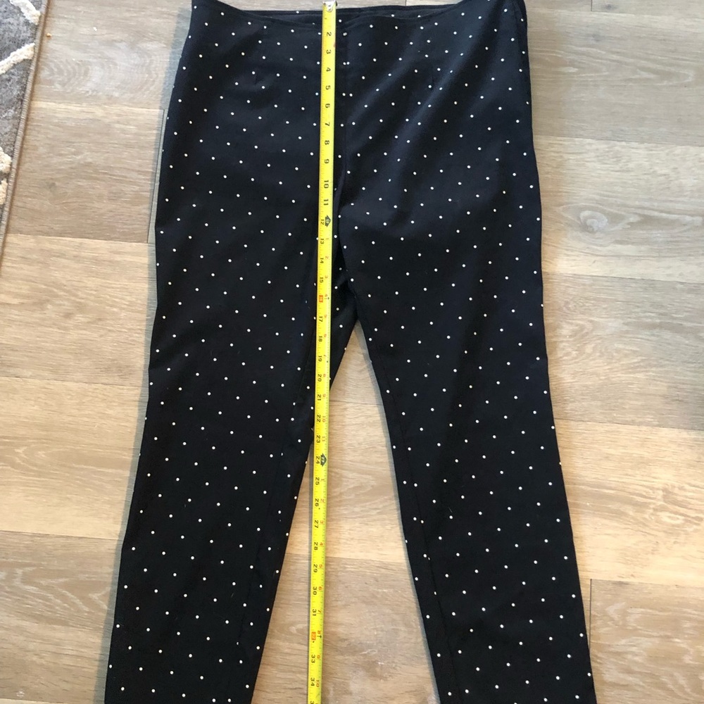 Black and a white Polka Dot Ankle Pants